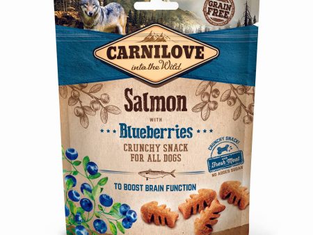 CARNILOVE Crunchy Snack, losos s borovnicama, sa svježim mesom, 200g Online now