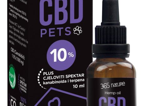 365 NATURE Pets CBD 10% ulje konoplje za pse i mačke, 10ml Cheap