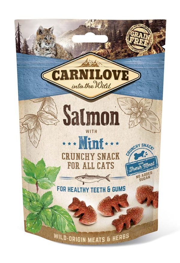 CARNILOVE Crunchy Snack, losos s mentom, sa svježim mesom, 50g Hot on Sale