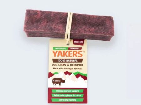 Yakers - Superfood Dog Chew - Cranberry - Medium Online