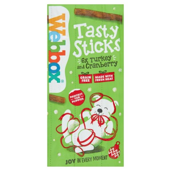 Webbox - Christmas Dog Sticks - Turkey & Cranberry - 6 Sticks Online