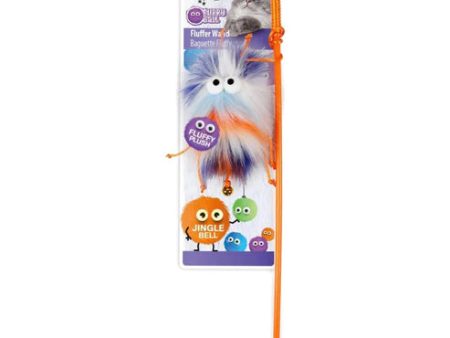 All For Paws - Furry Ball Fluffer Wand - Orange Supply