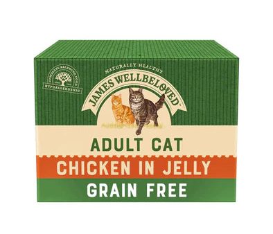 James Welbeloved - Adult Cat Food Pouches In Jelly - Chicken Grain Free- 12 X 85g Online Hot Sale