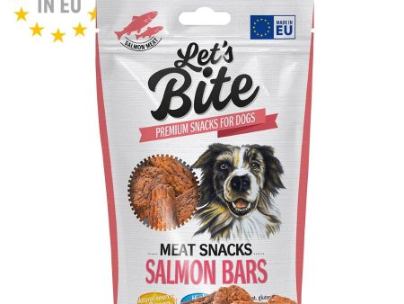 LET s Bite Meat Snacks, poslastica za pse, pločice lososa, 80g Fashion