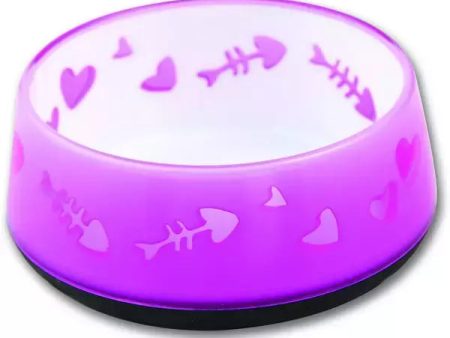 All For Paws - Anti Slip Cat Bowl - Pink Fish on Sale