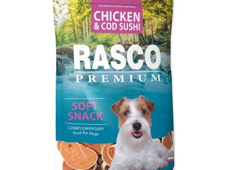 RASCO Premium Dog, sushi piletina s bakalarom, sočna poslastica, 80g Discount