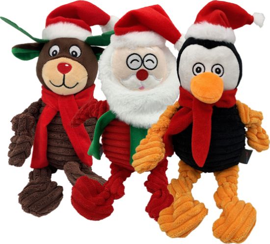 Hem & Boo - Xmas Character Jumbo Cord Dog Toy For Discount