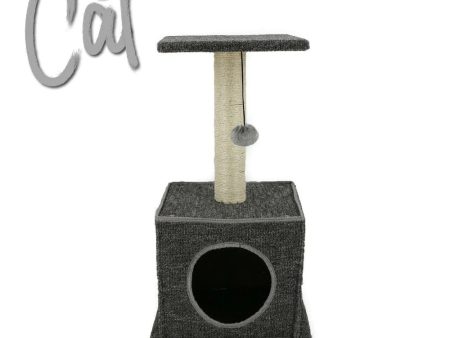 Ancol - Cat Hide Away Scratcher - Grey - 70cm Online now