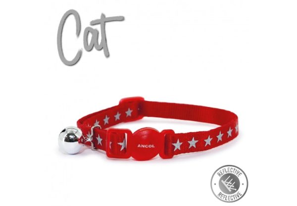 Ancol - Reflective Cat Collar - Red Star Fashion