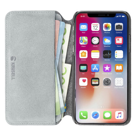 Krusell Broby 4 Card SlimWallet Apple iPhone XS light grey Online Hot Sale